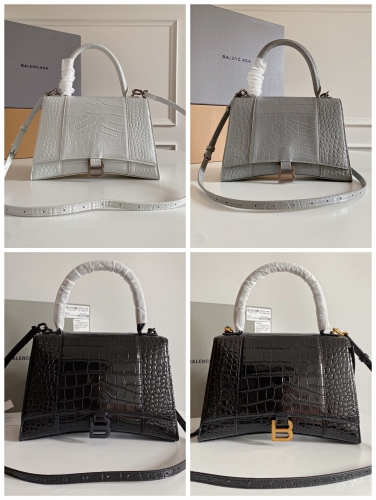 No.51227 Balenciaga   8892  27x10x30cm Hourglass  Crocodile hourglass handbag shoulder bag