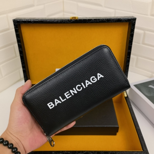 No.51225 Balenciaga 19-10-2.5cm  Zippered wallet Muzzle (striated skin)