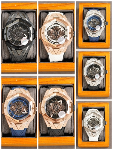 No.90443 2021 Big Bang Sang Bleu II Tattoo Wrist Watch, 7750 automatic timing movement