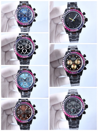 No.90463 2021 40mm Third Generation Ditongna Cola Rainbow Diamond Style, 7750 multi-functional Mechanical Movement