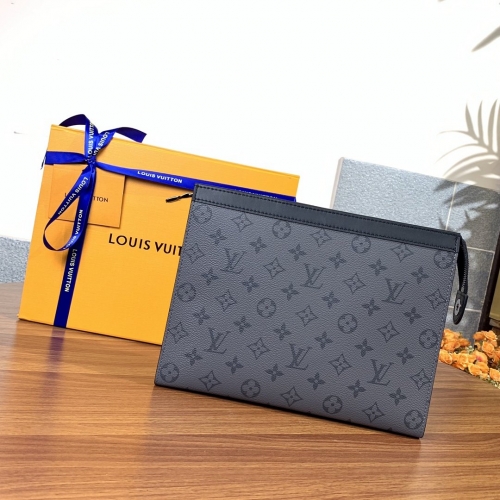 No.51270 LV  M69535 27.0×21.0×3.0.cm  Pochette Voyage handbag Monogram Eclipse canvas and Monogram Eclipse Reverse canvas