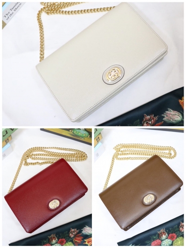 No. 51554  598549  20*12.5*4cm  Chain bag, imported top leather