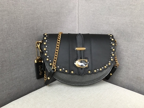 No. 51709   78381  20*15cm Rivet splicing half moon bag saddle bag