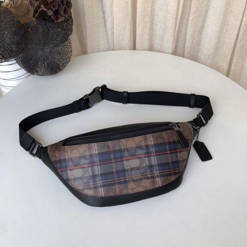 No. 51833   83001  30*12*11cm  Red Blue Plaid men's leisure sports waist bag