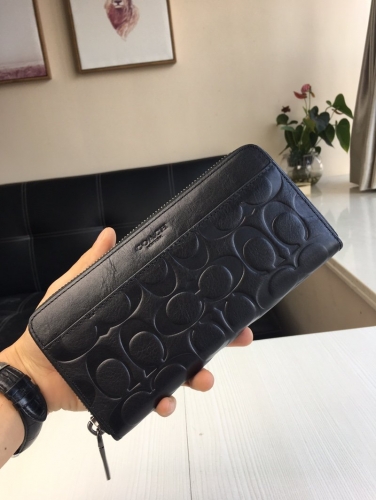 No. 51906  74999   20/10cm   Men's embossed three-dimensional c-pattern zipper wallet! Litchi textured head leather