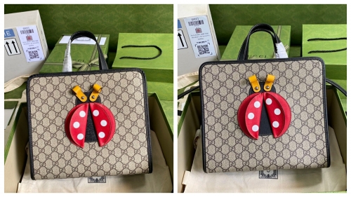 No. 52146  612992    664083  27.9*24.9*10.9cm     Ladybug pattern of hand twisted messenger shopping bag