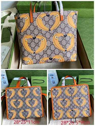 No. 52201   410812   21*20*10cm   630542  28*25*11cm   605614  28*26.5*9cm  Banana pattern shopping bag