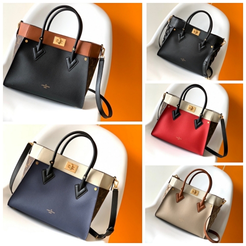 No. 52225   M53826   M53825     M53824    M55933   M53823   30.5*24.5*14cm  On my side handbag, calf leather + Monogram canvas