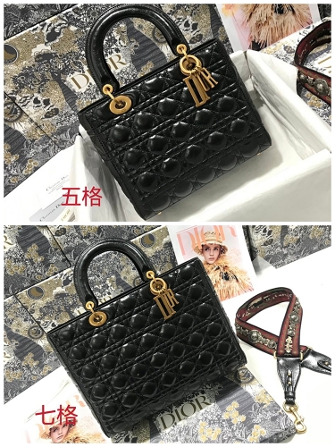 No. 52239   24×20×11cm  Five grid   32×25×11cm  Seven grid  Black oil wax leather rattan pleated calf leather soft handbag