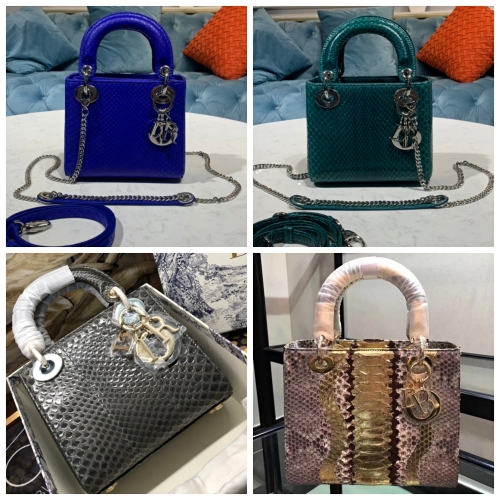 No. 52267  17*7.5*14cm  Real Python skin Princess bag