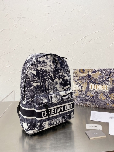 No. 52287   43*29cm  Top original single embroidered D home Dior backpack, canvas with calf leather