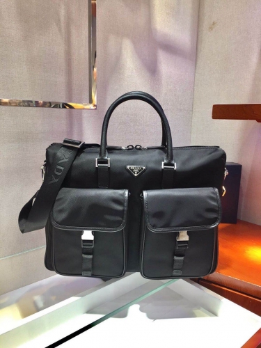 No.52451  2VE017  40*32*7cm  Briefcase, Nylon + saffiano leather