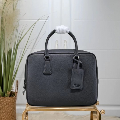 No.52437  0305  36*28*9cm   Men's handbag, imported saffiano cross + leather lining