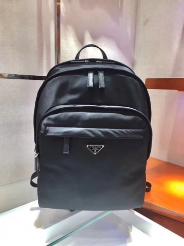 No.52534  2VZ048  31*43.5*20cm Backpack, imported nylon fabric + cross grain leather