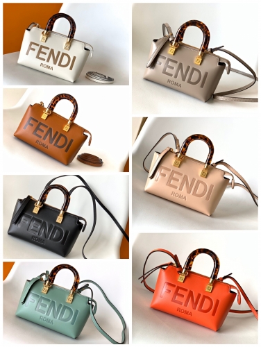 No.53094  8067   17*18*8cm   Fend • Mini by the way mini bag,, calf leather + hawksbill handle