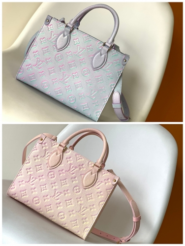 No. 53197   M46067   M46168   25*19*11.5cm    Sac plat handbag, Monogram emprente leather, Monogram giant pattern