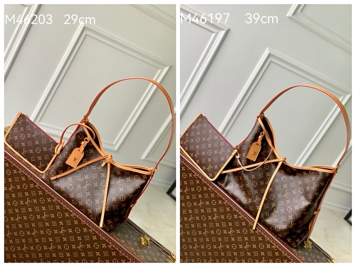 No. 53189  M46197   39*30*15cm   M46203    29*24*12cm   Carryall handbag, Monogram canvas + Leather