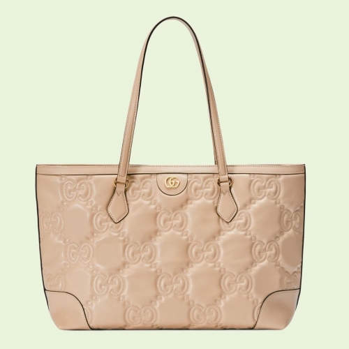 No.53231   631685   38*28*14cm   Ophidia "Gucci love March" new fashion series, tote bag, pink / embossed g full leather