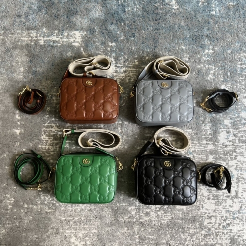 No.53235    702234    21.5*17*7.5cm   Ophidia's new fashion collection messenger bag (four colors / embossed full leather)