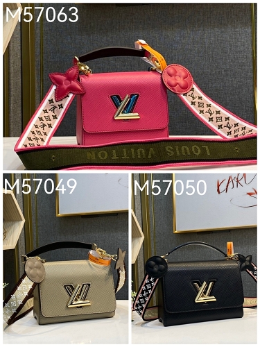 No.53236   M57063   15.5*12.5*7cm   M57049  19*15*9cm   M57050   23*17*9.5cm  Twist handbag, EPI leather, Monogram flower embroidery shoulder strap