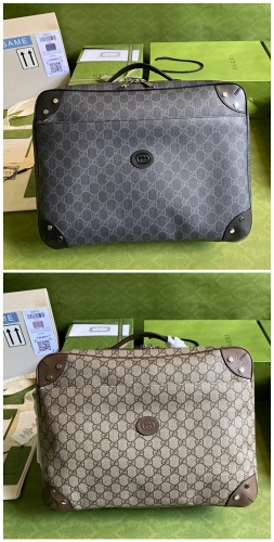 No.53292  658543   41*30*10cm  GG supreme canvas briefcase, leather