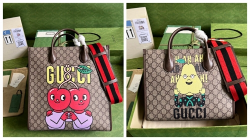 No.53291   703256   31.5*26.5*14cm  703264   36*38.5*12cm  Gucci love March fashion series, GG supreme canvas + Leather