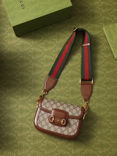 No.53365   20.6*14.4*5.1cm   Gucci horse buckle 1955 Series Mini Handbag, original, ZP grade