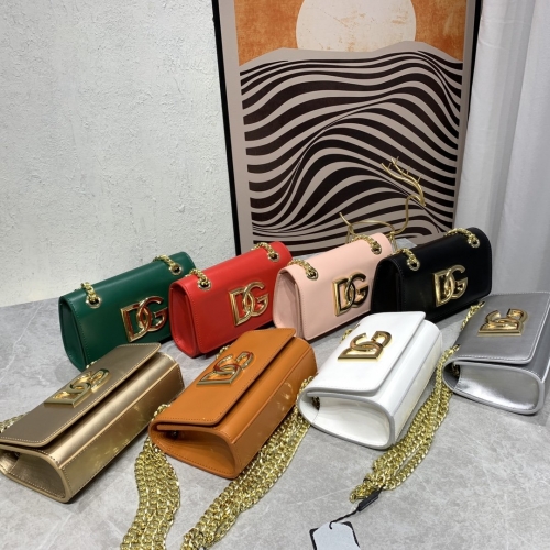 No.53387  21*13*3.5cm   Double chain messenger bag, imported raw materials,