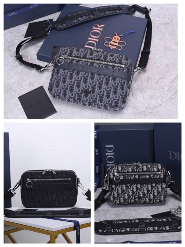 No.53526  93307     22*15*5cm   Dior. Homme Laohua Camera Bag, Oblique Laohua Canvas Series