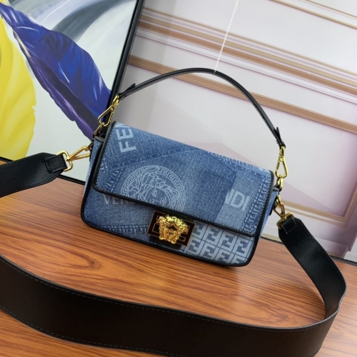 No.53665    01    26*5*15cm   VERSACE x FENDI co branded capsule series, shoulder bag