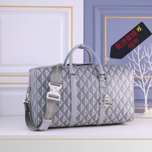 No.53609   1ADDU115CDP_H42E    50*25*  21.5cm   Dior Lingot 50 Luggage Bag, Dior Grey Canvas CD Diamond