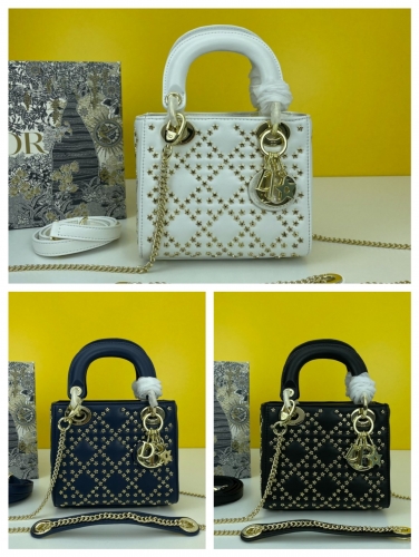 No.53646   1379   17*15*7cm   Qixi custom, Dior Rama chain bag, original custom fabric