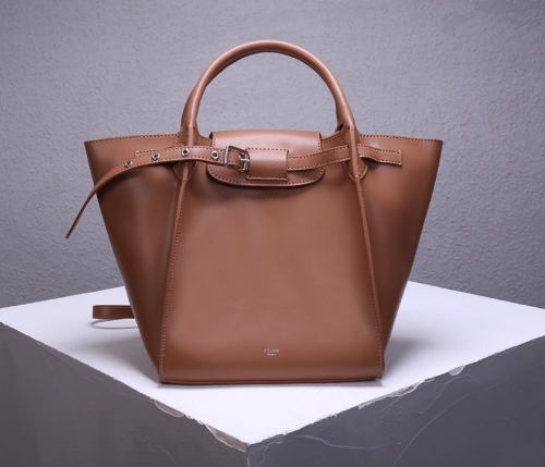 No.53702    183313    24*26*22cm   Celine handbag, plain, calf leather