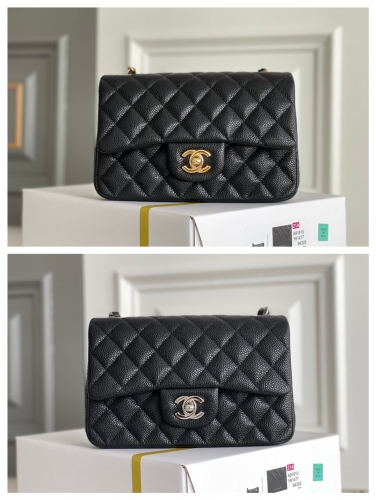 No.53779   12.5*20*6cm   Genuine platinum version, chip version CF series, Haas cowhide caviar, zp lining sheepskin in the opening department, gold an