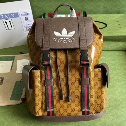 No.53879  495563   34*42*16cm   Adidasx Gucci co branded series, backpack, PVC crystal material