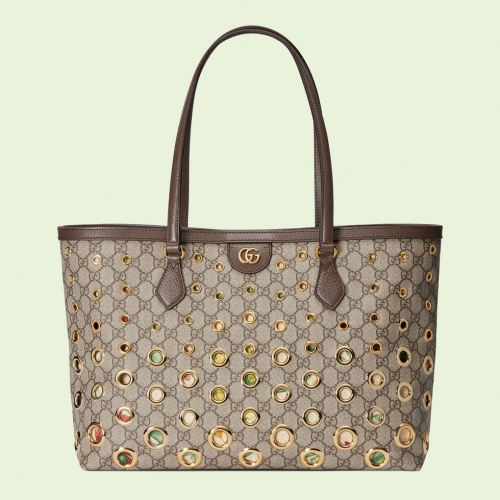 No.53945   631685   38*28*14cm   Ophidia series medium GG tote bag, metal eyelet, GG Supreme canvas