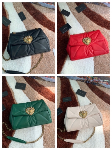 No.53976    4159   25.5*8.5*17cm  Quilted messenger bag, flap, imported cowhide, love jewelry metal alloy ornaments