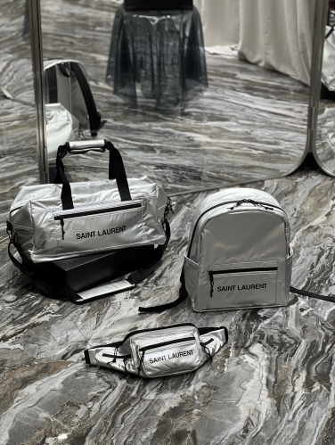 No.54076   581375 24*16cm 623698 32*37*6cm 581374 50*26cm Nylon printed silver series, waist bag/backpack/travel bag