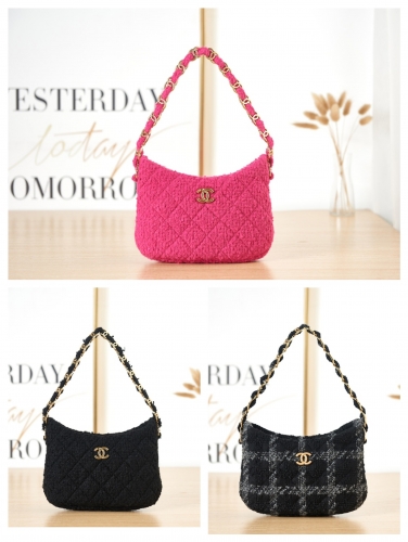 No.54134   AS3562  17.5*24*6*cm 22K, armpit handbag, woolen cloth