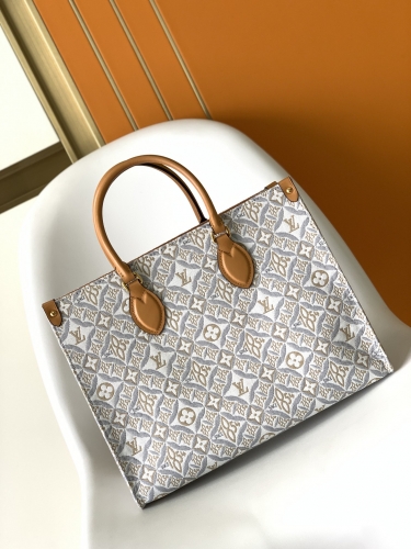 No.54171    M59614    35*27*14cm OnTheGo medium handbag, Since 1854 jacquard fabric+leather