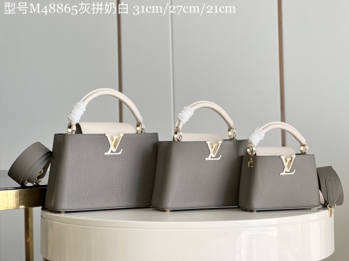 No.54223  M48865   21*14*8cm   M48865  27*18*9cm    M48865   31.5*20*11cm  Capucines handbag, Taurillon leather