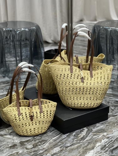 No.54345   685618   42*20*22cm   688221   55*31*28cm  Pote bag made of hollowed straw