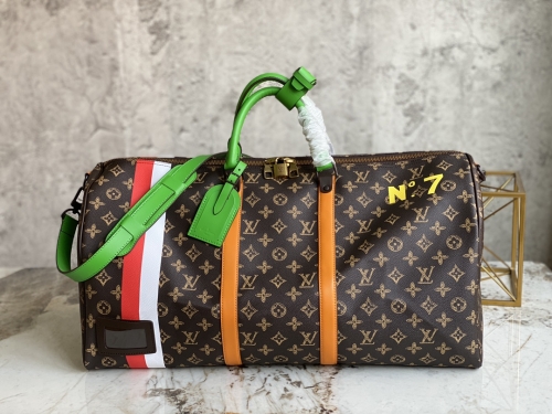 No.54559   M59661   55*31*26cm  Keepall 55 travel bag, Monogram canvas, Laohua Silk screen printing)