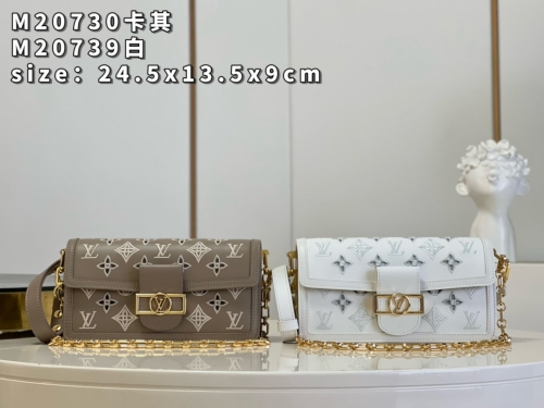 No.54644   M20730   M20739   24.5*13.5*9cm  Daphne series Broderie Anglaise capsule series Dauphine East West handbag