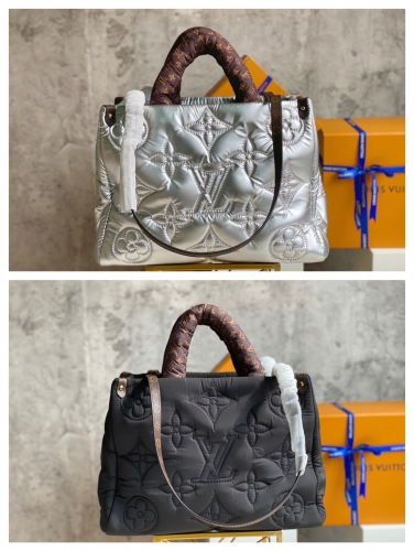 No.54639   M21069（M45039）35*27*14cm  Mummy bag series, OnTheGO medium handbag, Econyl regenerated nylon