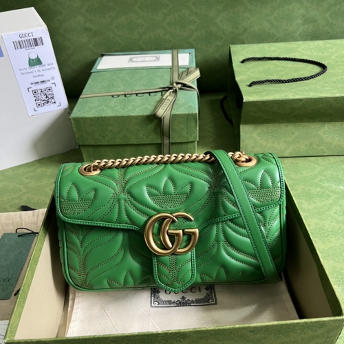 No.54667   443497  26*15*7cm  Adidas x Gucci Co branded Mini Travel Bag, original leather