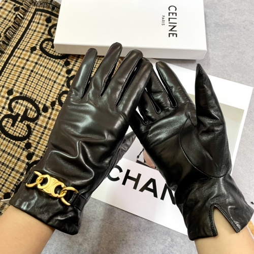 No. 90557  Celine   size:M L  Sheepskin gloves, 100% imported lambskin inner cashmere