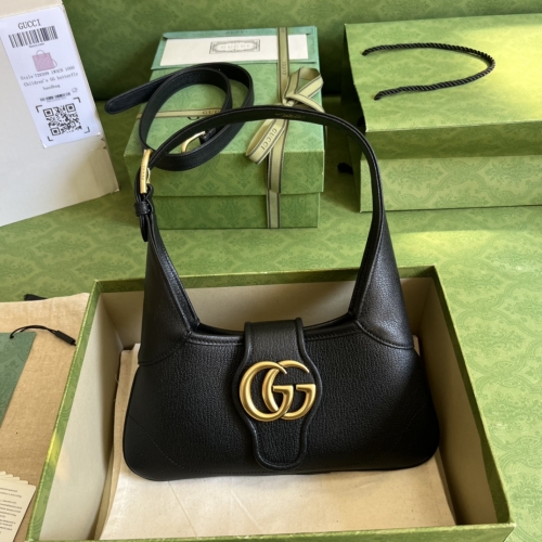 No.54793   735106   27*13.5*2cm  Aphrodite series small crescent shaped shoulder bag Gucci Cosmogonie series, original leather