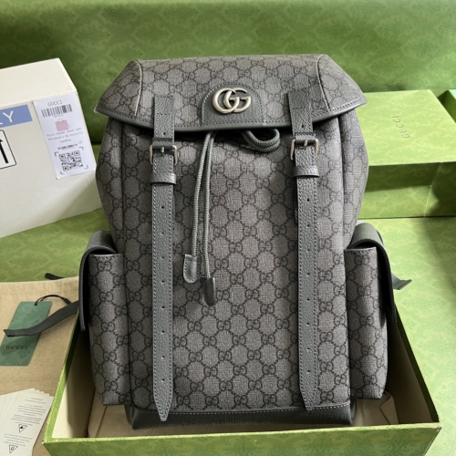 No.54797   598140   24*40*16cm  Ophidia medium GG backpack, GG Supreme canvas+leather piping