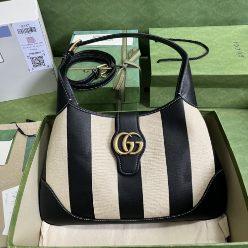 No.54848   726274   39*38*2cm  Gucci Cosmogone series crescent-shaped shoulder bag, color-blocking/canvas original leather.